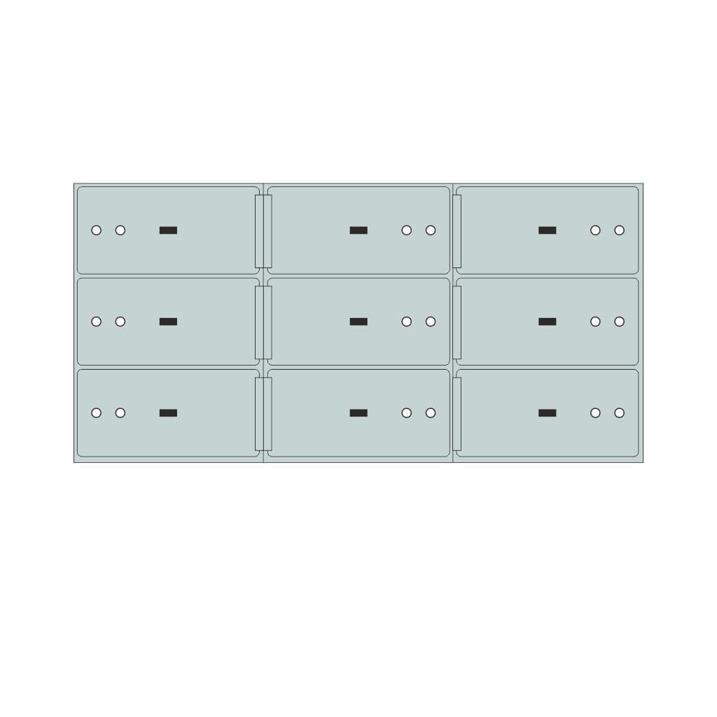 SoCal Bridgeman SD-9A Modular Safe Deposit Boxes | 5 x [5"x10"] Security Boxes