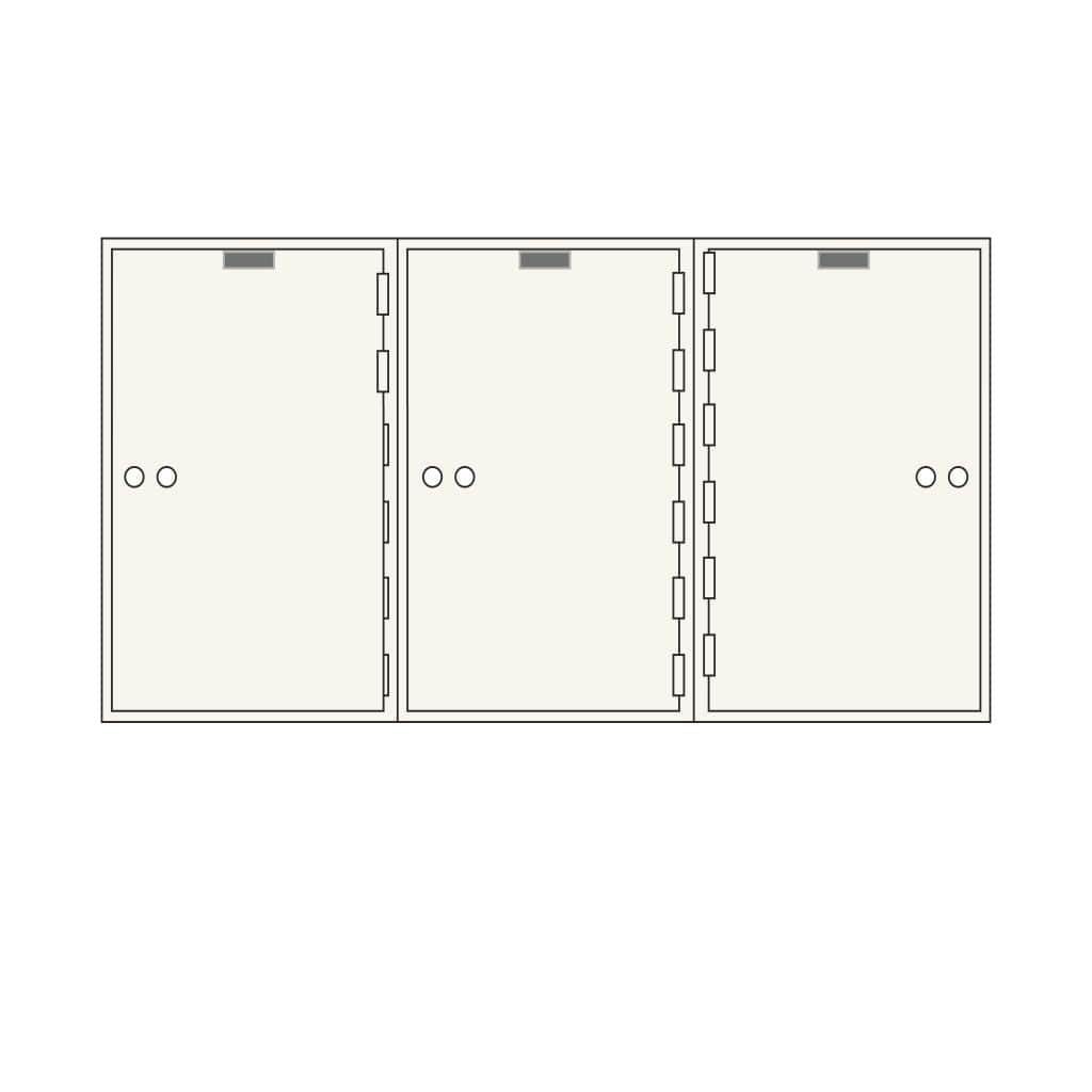 SoCal Bridgeman SDX-3 Modular Safe Deposit Boxes | 3 x [15&quot;x10&quot;] Security Boxes