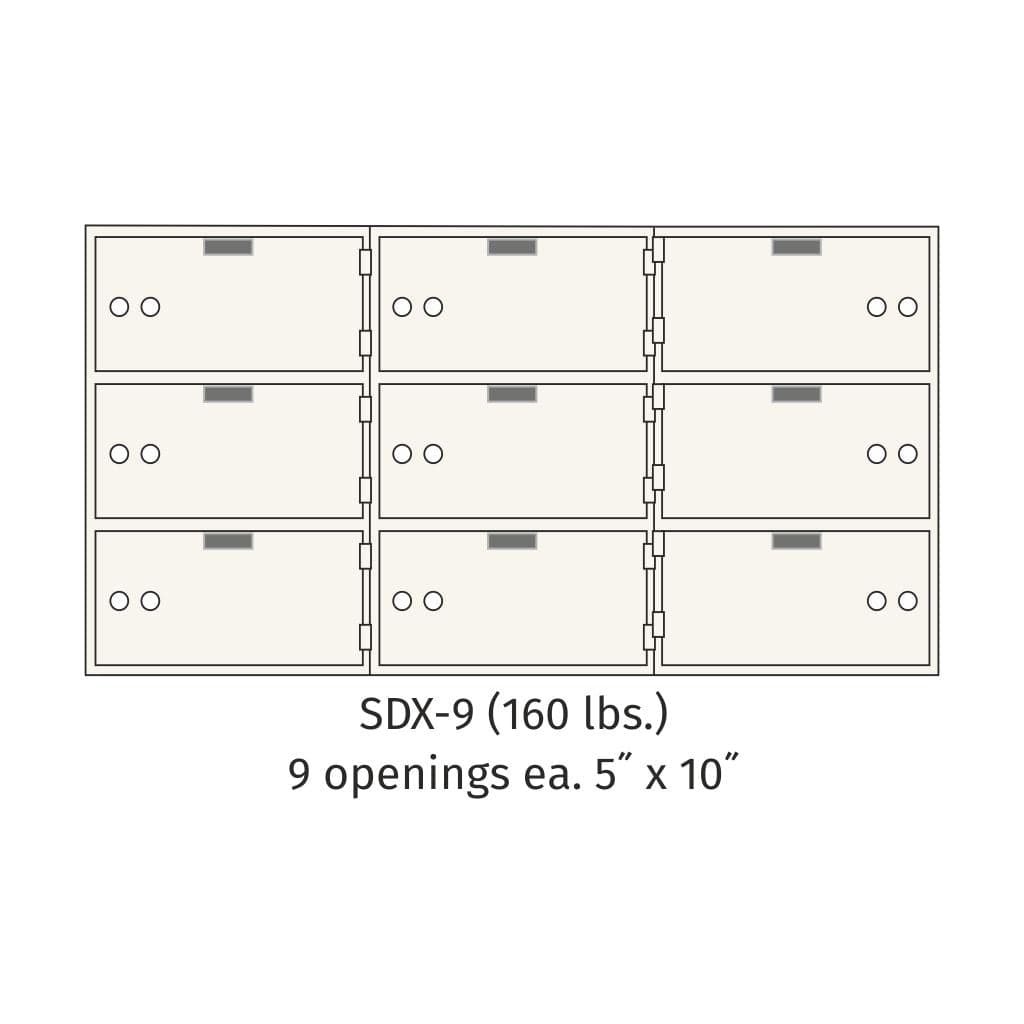 SoCal Bridgeman SDX-9 Modular Safe Deposit Boxes | 9 x [5"x10"] Security Boxes