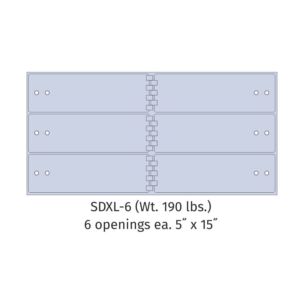 SoCal Bridgeman SDXL-6 Modular Teller Lockers | 6 x [5"x15"] Security Boxes
