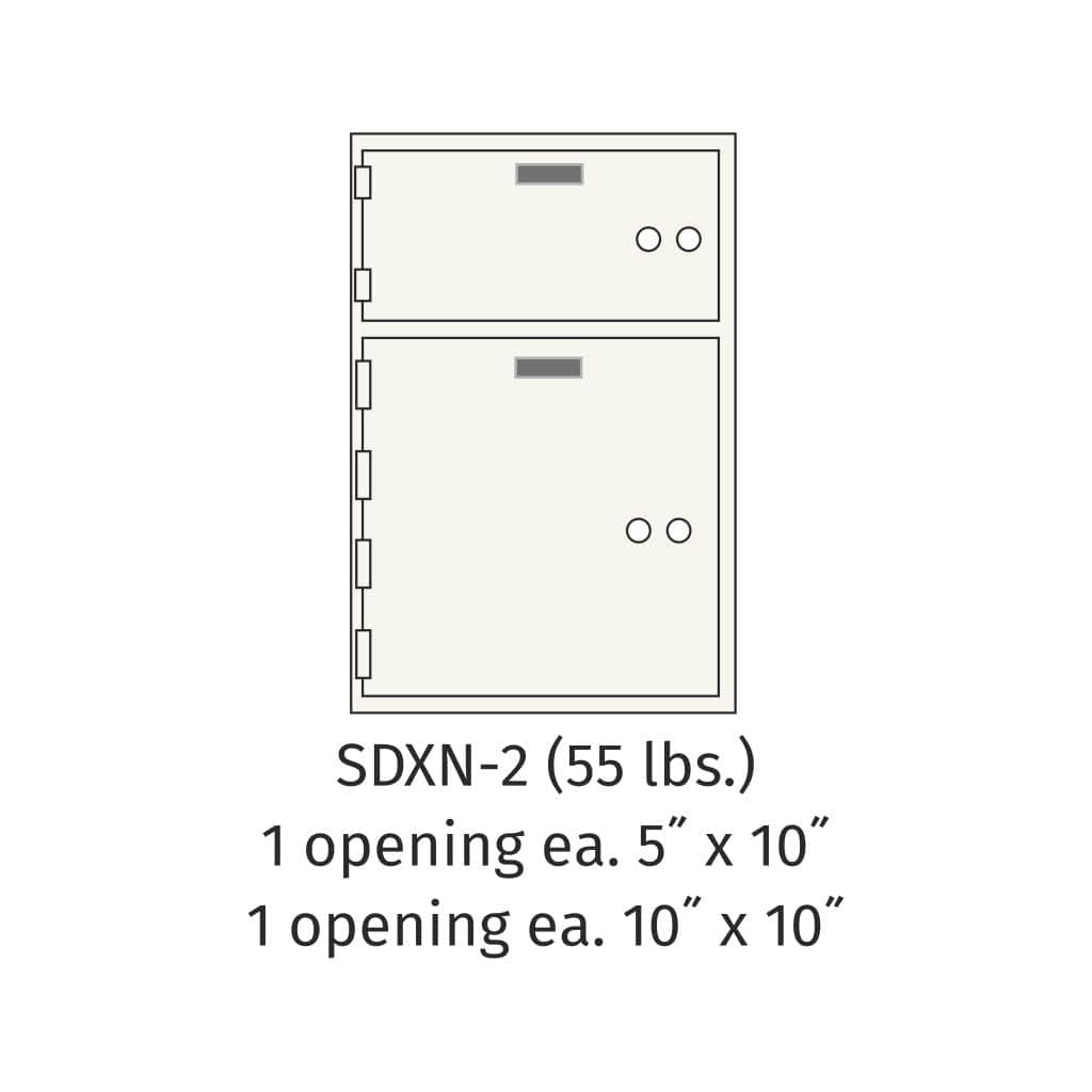 SoCal Bridgeman SDXN-2 Modular Safe Deposit Boxes | 1 x [5"x10"] + 1 x [10"x10"] Security Boxes