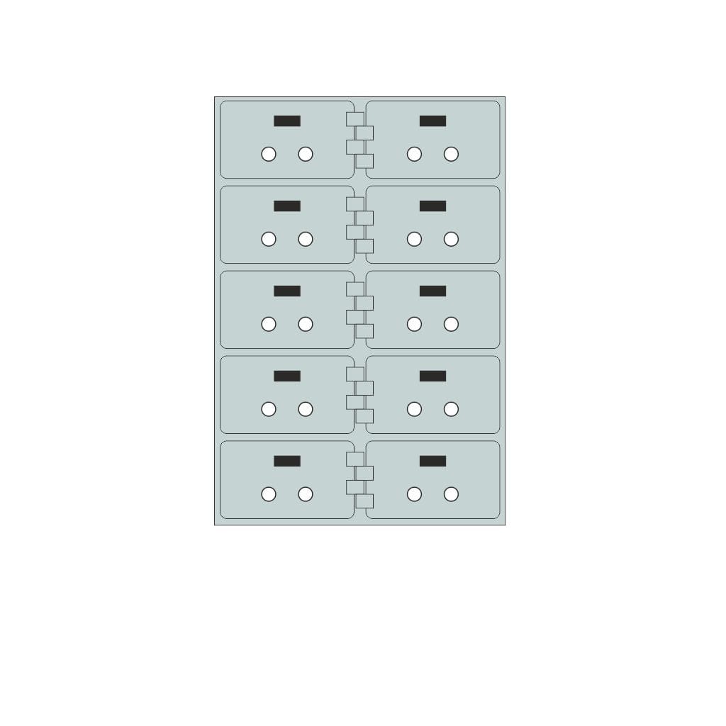 SoCal Bridgeman SN-10 Modular Safe Deposit Boxes | 10 x [3"x5"] Security Boxes