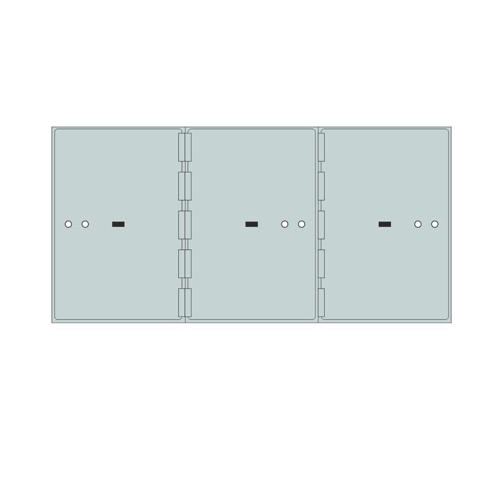 SoCal Bridgeman SS-3 Modular Safe Deposit Boxes | 3 x [15"x10"] Security Boxes