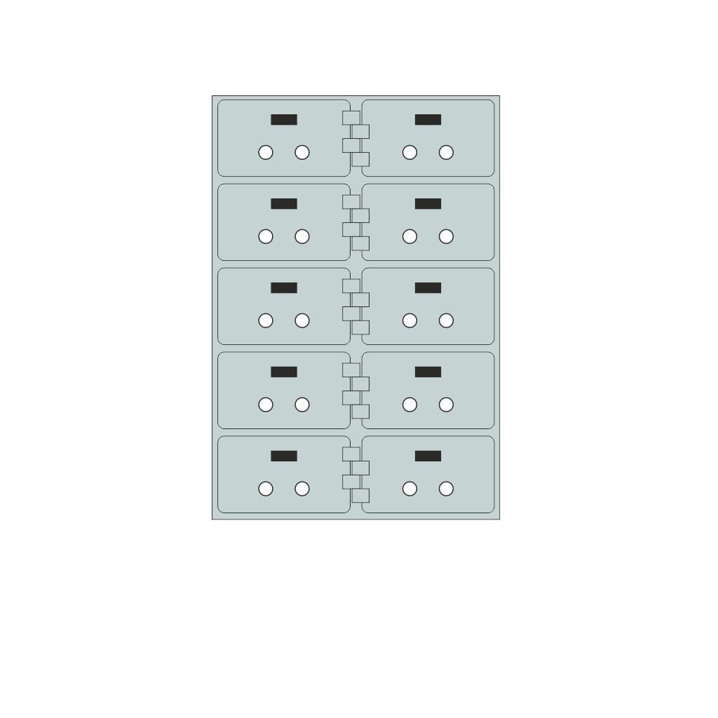 SoCal Bridgeman ST-10 Modular Safe Deposit Boxes | 10 x [3"x5"] Security Boxes