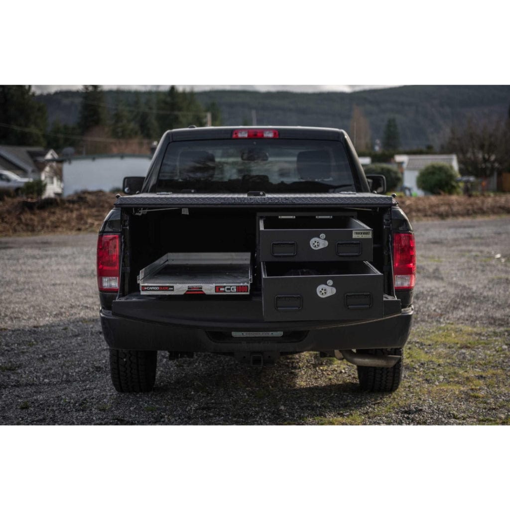 TruckVault 1 Drawer Half Width Covered Bed Line for Ford F-150 (2015-2020) | Combination Lock | Heat Resistant