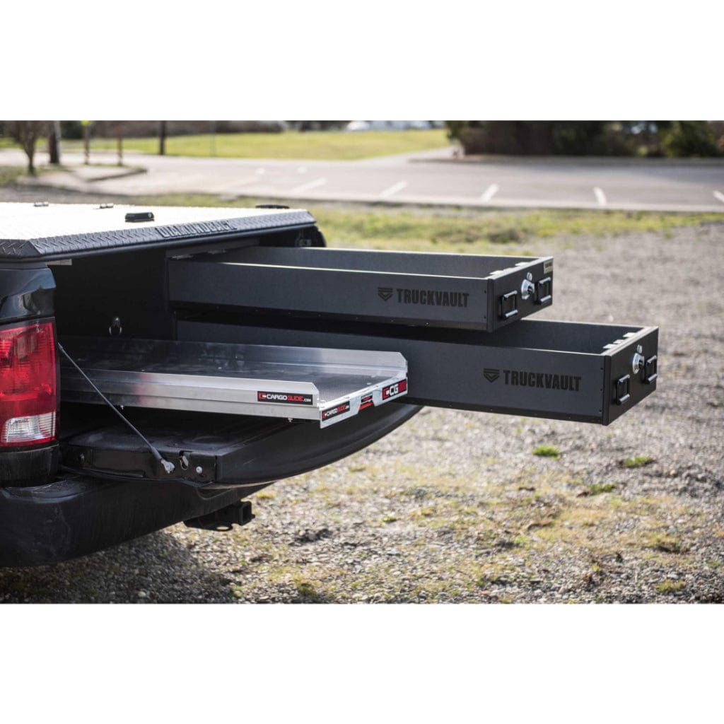 TruckVault 1 Drawer Half Width Covered Bed Line for Ford F-250/350 (2017-2020) | Combination Lock | Heat Resistant