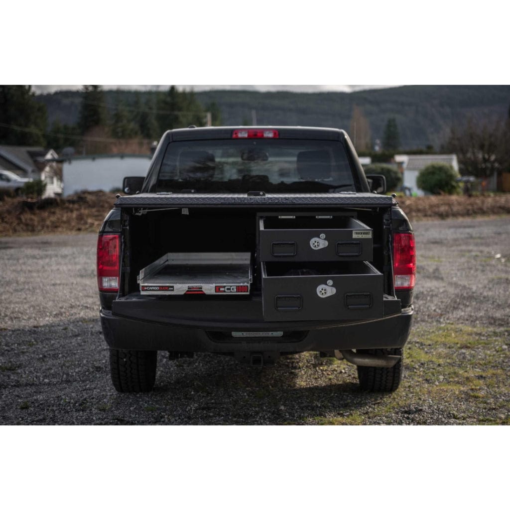 TruckVault 1 Drawer Half Width Covered Bed Line for Nissan Frontier (2005-2020) | Combination Lock | Heat Resistant