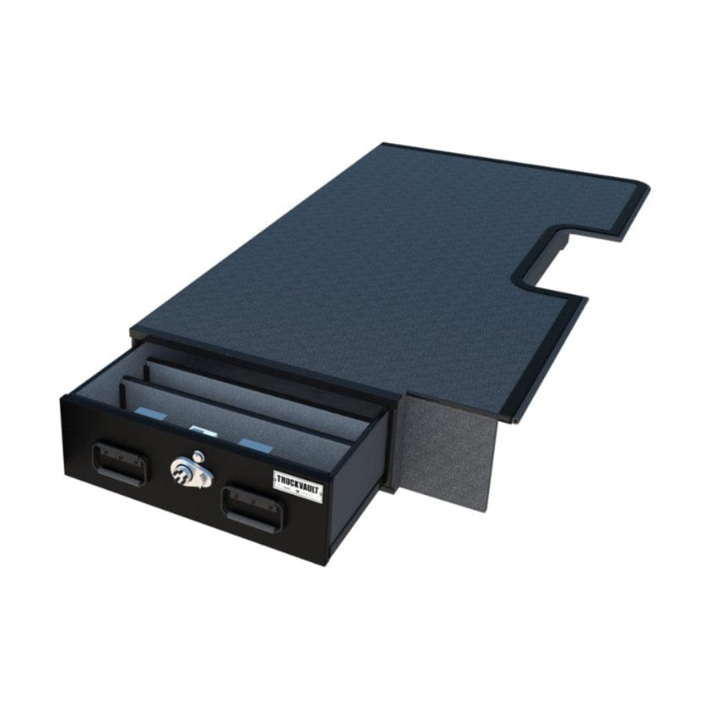 TruckVault 1 Drawer Half Width Covered Bed Line for Nissan Frontier (2005-2020) | Combination Lock | Heat Resistant