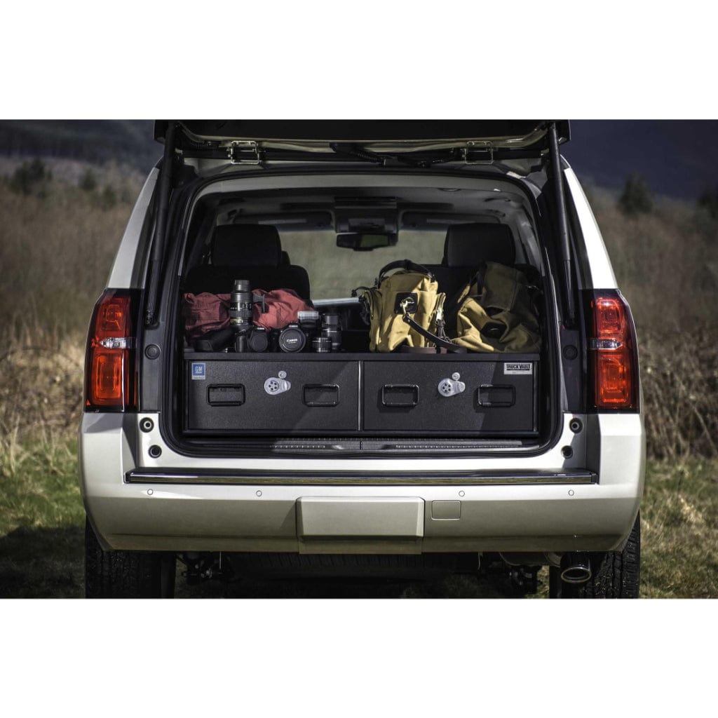 TruckVault 2 Drawer Offset Base Line for Ford Expedition (2018-Current) |  Combination Lock | 60-40 Split Drawers