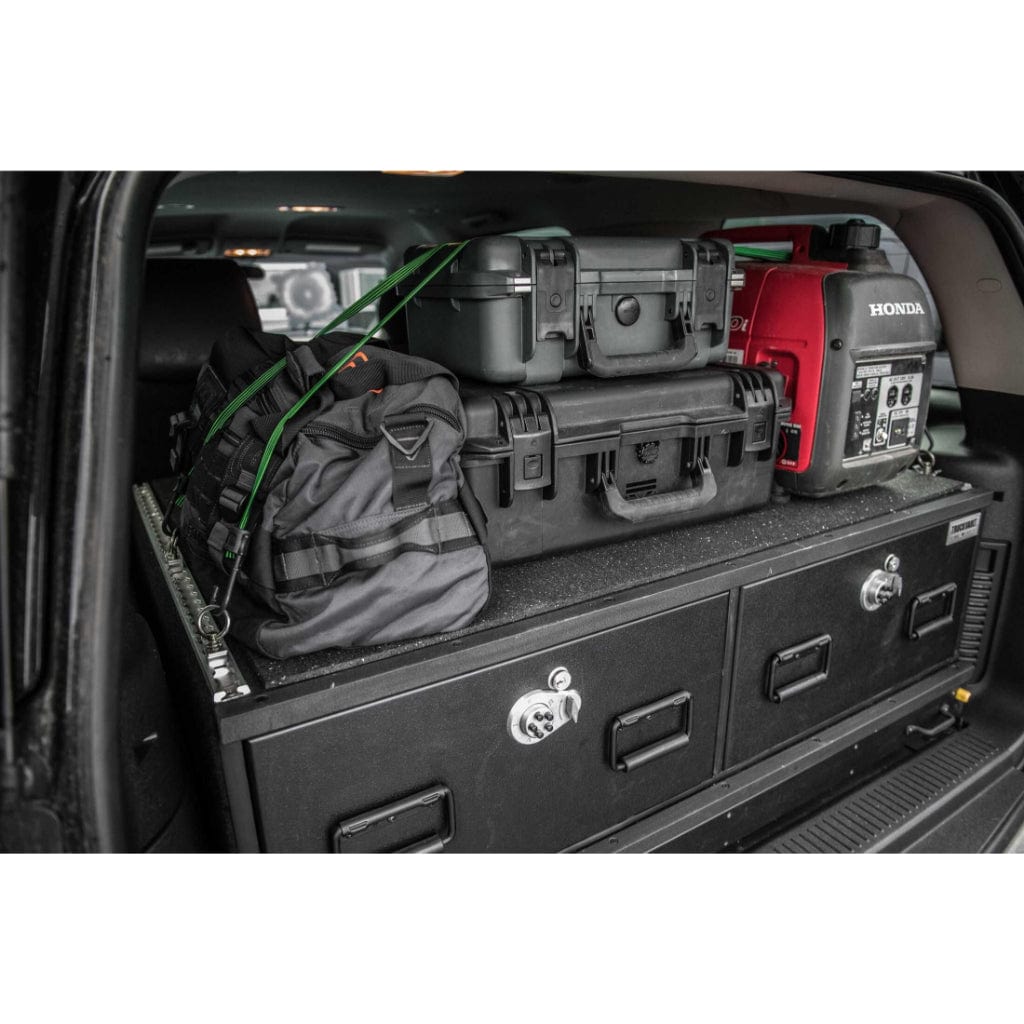 TruckVault 2 Drawer Base Line for Ford Expedition MAX | Combination Lock | 2 Even-Width Drawers