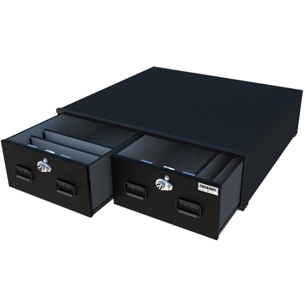 TruckVault 2 Drawer Base Line for Ford Explorer (2011-Current) | Combination Lock | 2 Even-Width Drawers | Heat Resistant