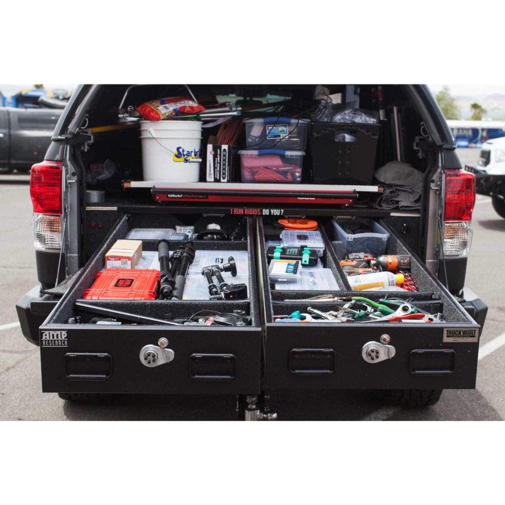 TruckVault 2 Drawer Covered Bed Line for Dodge Ram (2002-Current) | Combination Lock | 2 Even-Width Drawers | Heat Resistant