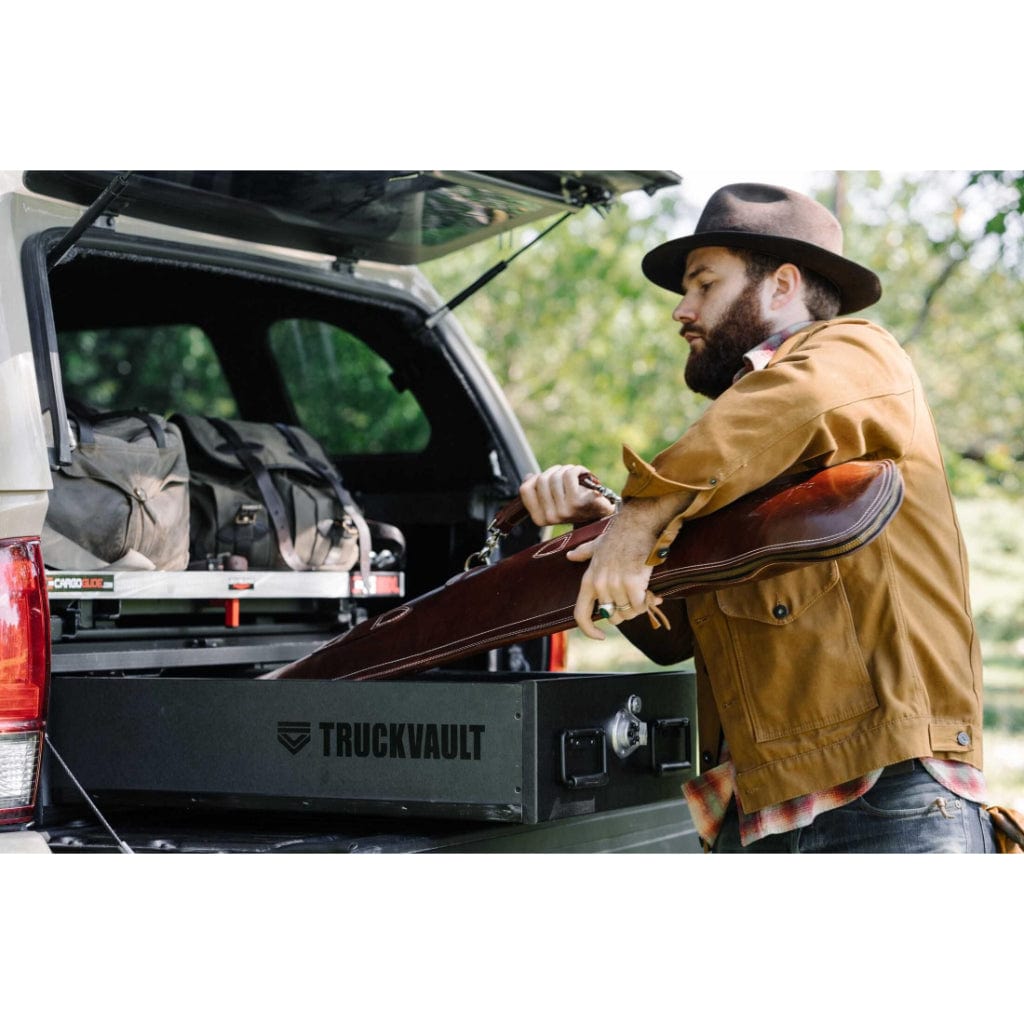 TruckVault 2 Drawer Covered Bed Line for Ford Ranger (2019-Current) | Combination Lock | 2 Even-Width Drawers | Heat Resistant