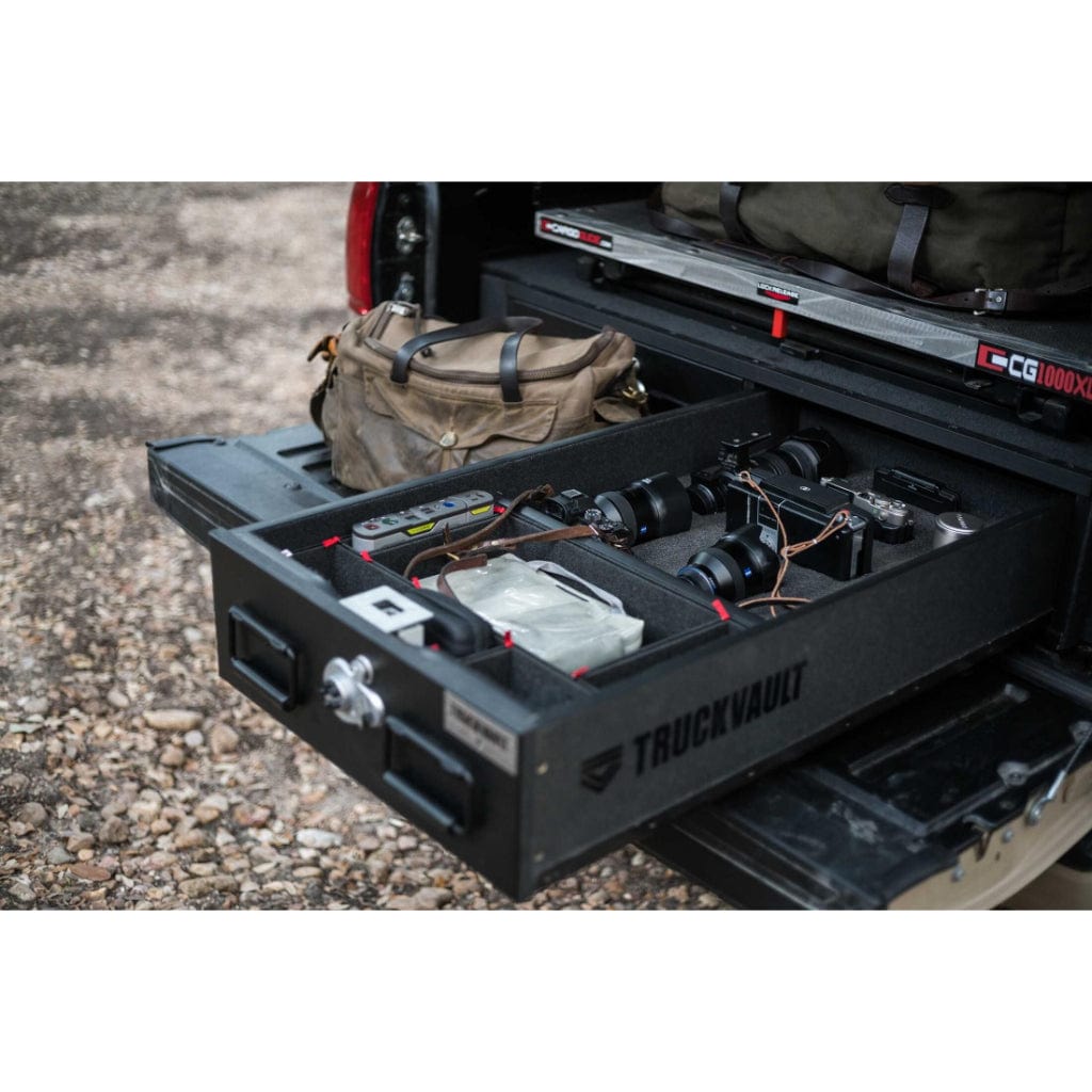 TruckVault 2 Drawer Offset Base Line for Jeep Wrangler AEV (2018-Current) |  Combination Lock | 60-40 Split Drawers