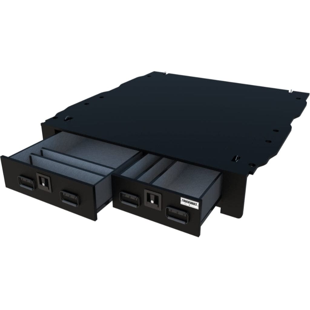 TruckVault 2 Drawer Offset All-Weather Line for Chevrolet Silverado 2500/3500 (2020) | 60-40 Offset Width | 300 lbs Drawer Capacity