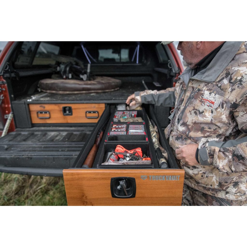 TruckVault 2 Drawer Offset All-Weather Line for Dodge Ram (2019-Current) | 60-40 Offset Width | 300 lbs Drawer Capacity