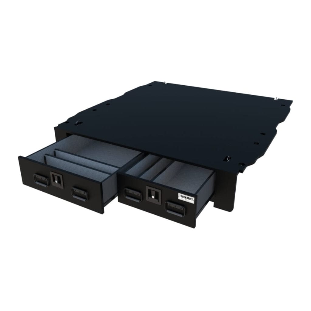 TruckVault 2 Drawer Offset All-Weather Line for Dodge Ram (2019-Current) | 60-40 Offset Width | 300 lbs Drawer Capacity