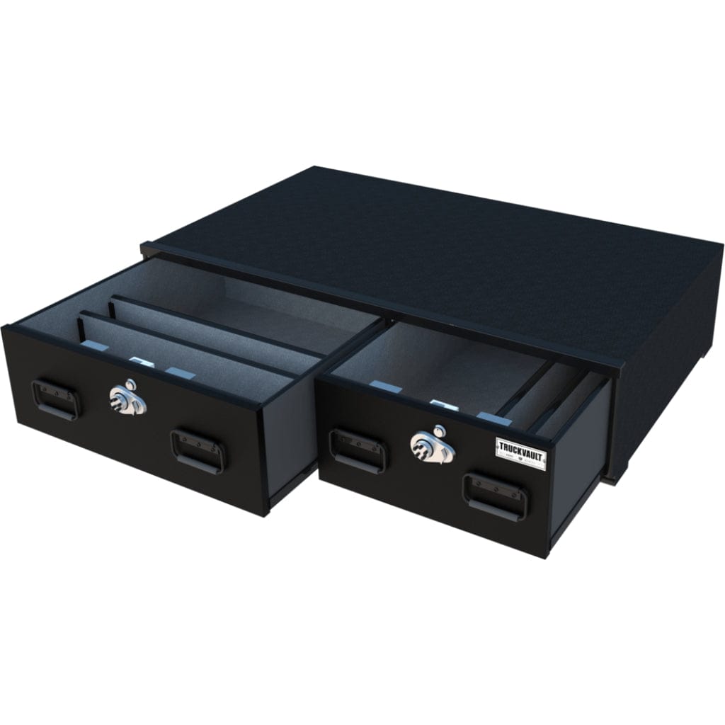 TruckVault 2 Drawer Offset Base Line for Lincoln Navigator L (2018-Current) | Combination Lock | 60-40 Split Drawers