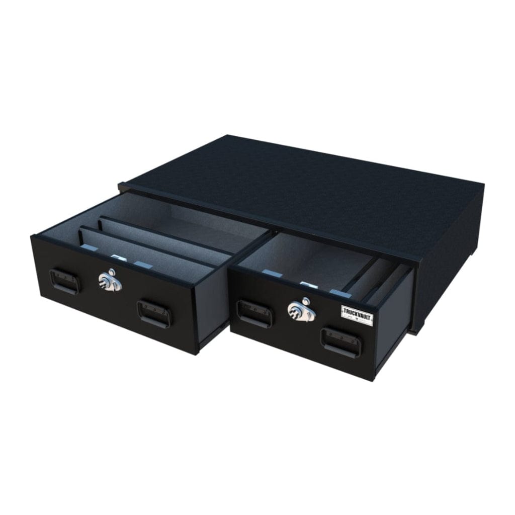 TruckVault 2 Drawer Offset Base Line for Toyota 4-Runner (2010-Current) | Combination Lock | 60-40 Split Drawers