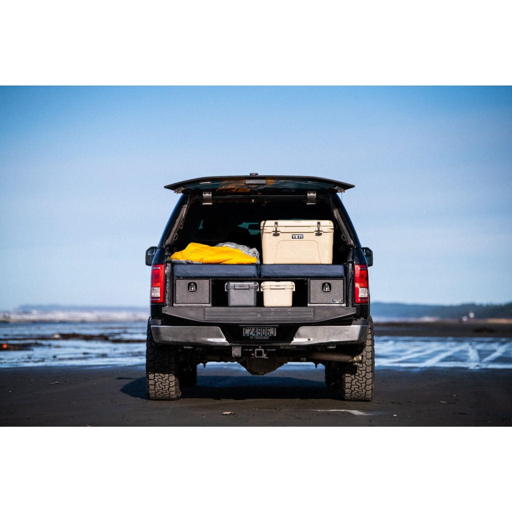 TruckVault Base Camp 2 Pick Up Series | 2 Storage Drawers | Storage Space Beneath Sleeping Platform
