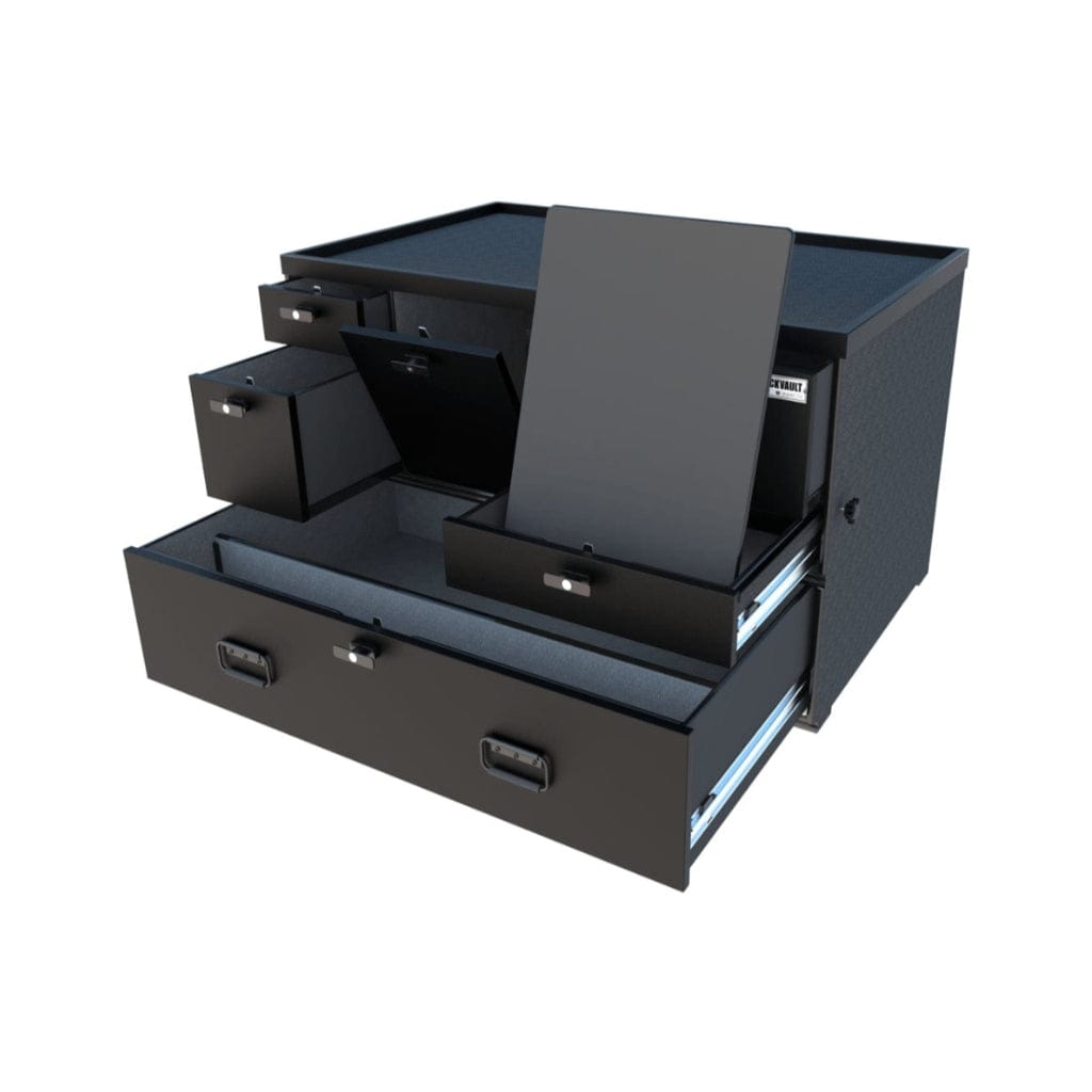 TruckVault Captain LX Commander Line SUV Series | 2 Magnum & 3 Standard Drawers | Magnetic Map Board