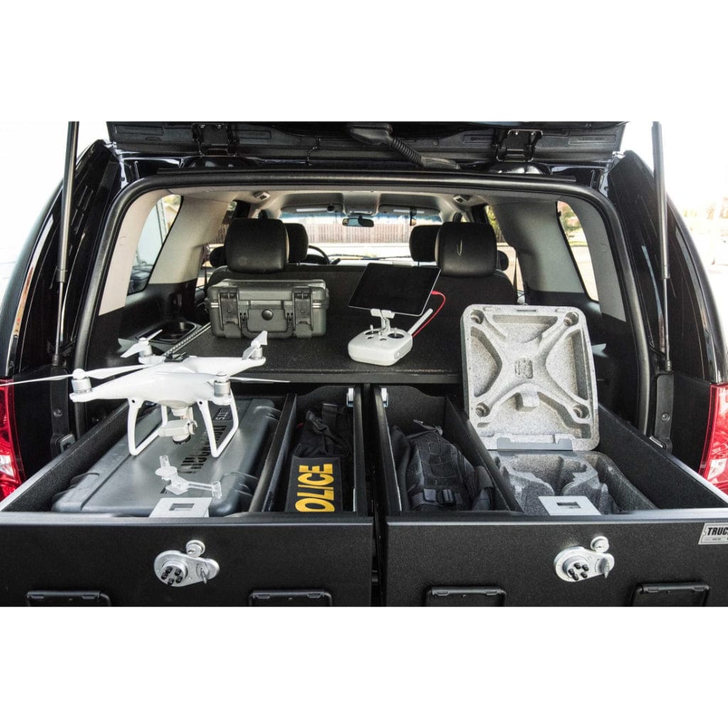 TruckVault Drone Responder 1 SUV Drone Responder Line | 2-Drawer Storage for Drone Transport | Combination Lock | Heat Resistant