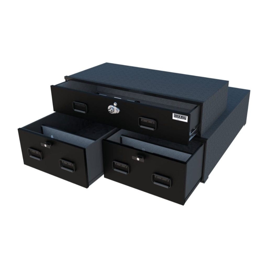 TruckVault Investigator Commander Line SUV Series | 2 Magnum Storage Drawers & 1 Weapons Drawer | Combination Lock | Heat Resistant