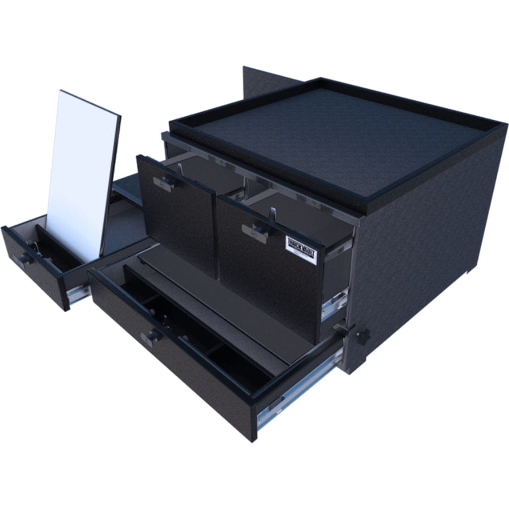 TruckVault Responder 4 SUV Responder Line | T-Handle with Key Lock | 2-File Drawers | 2 Map Board Drawers