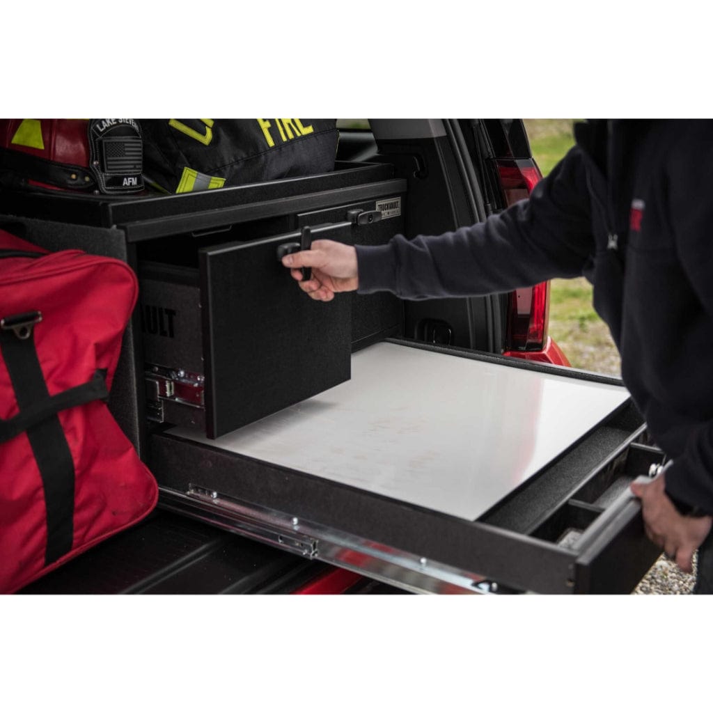 TruckVault Responder 5 SUV Responder Line | T-Handle with Key Lock | 1 File Drawer &amp; 2 Small Cubbies | 1 Map Board Drawer