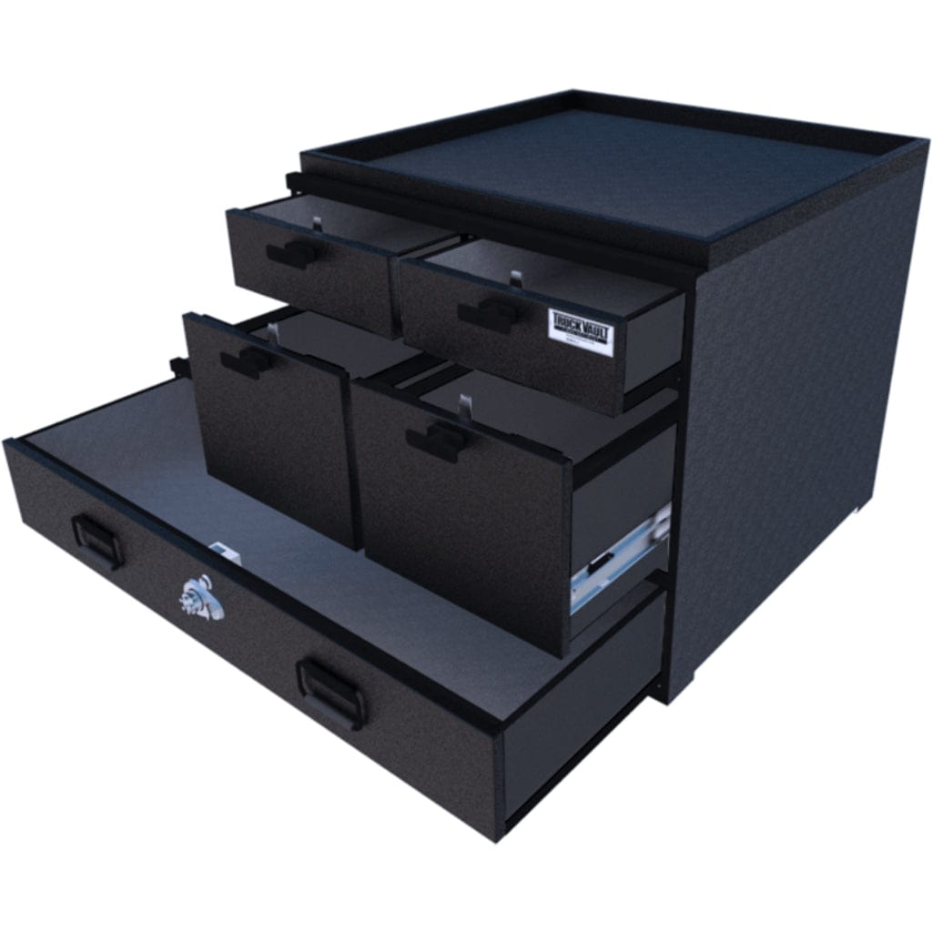 TruckVault Responder 6 SUV Responder Line | T-Handle with Key Lock | 2 File & 2 Storage Drawers | 1 Weapon Drawer