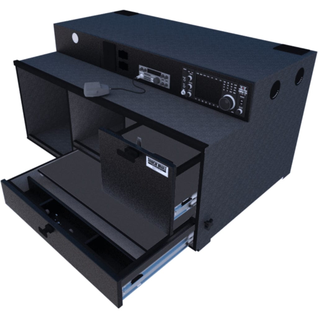 TruckVault Responder 8 SUV Responder Line | T-Handle with Key Lock | 1 File & 1 Map Board Drawer | 600 Watt Inverter