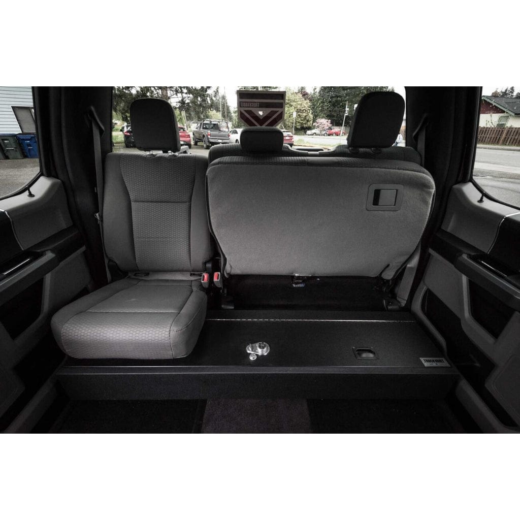 TruckVault SeatVault for F-250 Super Crew Cab (2014-Present) | In-Cab Storage | Combination Lock | 1-2 Top-Hinged Doors