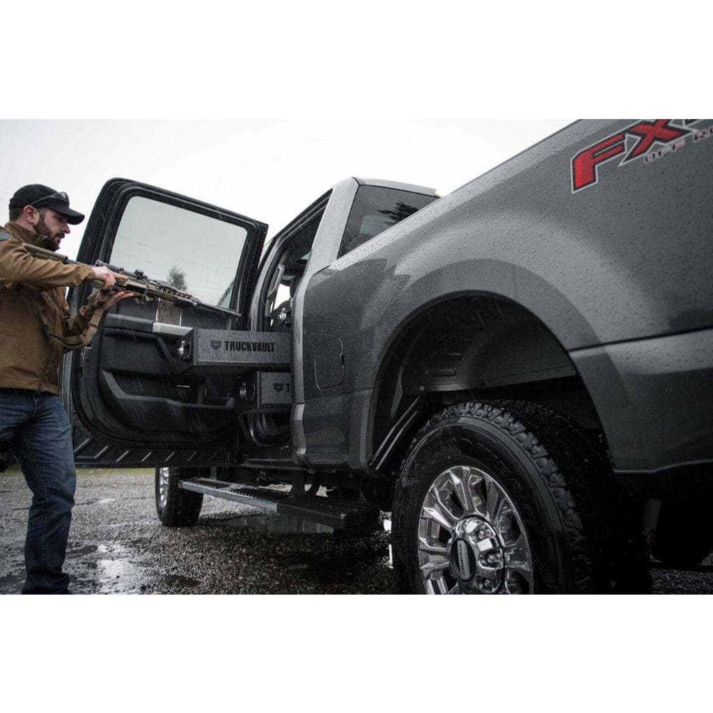 TruckVault SeatVault for Ford F-350 Extended Cab (2014-Present) | In-Cab Storage | Combination Lock | 1-2 Top-Hinged Doors