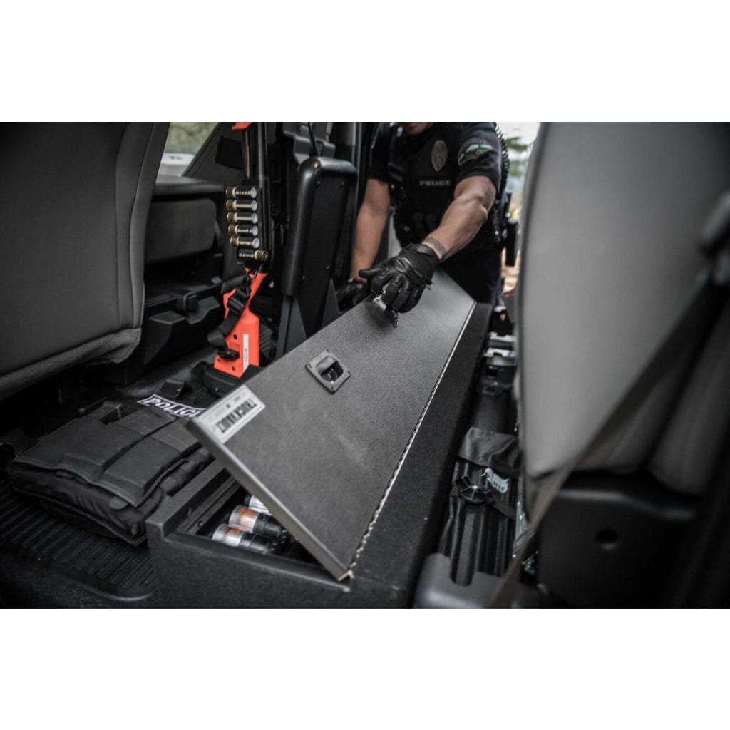 TruckVault SeatVault for Ford F-350 Extended Cab (2014-Present) | In-Cab Storage | Combination Lock | 1-2 Top-Hinged Doors