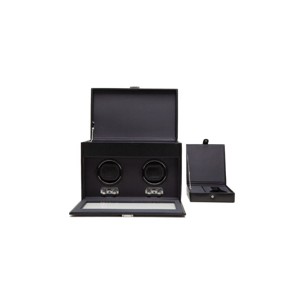 Wolf 270402 Heritage Double Watch Winder | 900 Turns Per Day | 2 Watch Capacity and Travel Case