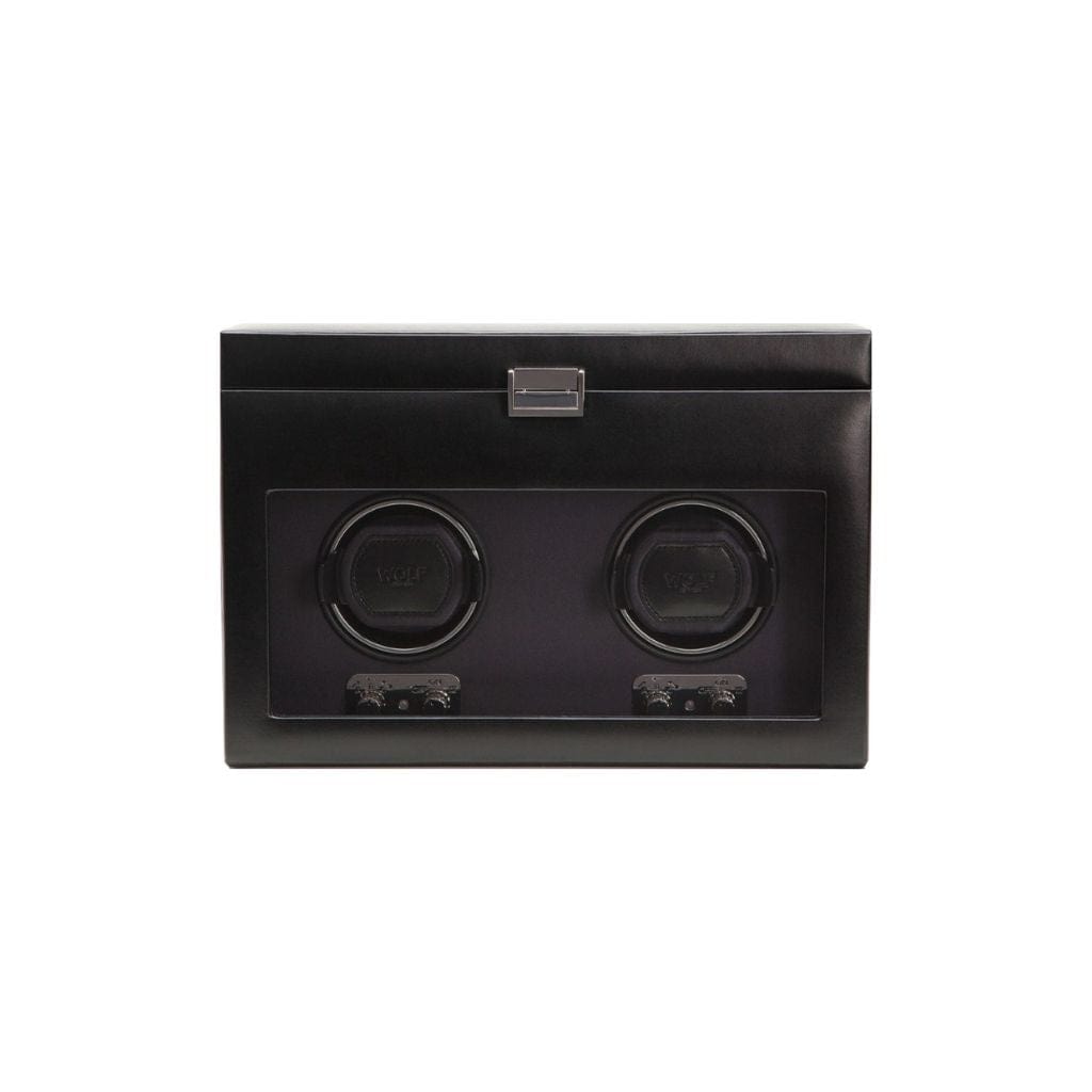 Wolf 270402 Heritage Double Watch Winder | 900 Turns Per Day | 2 Watch Capacity and Travel Case